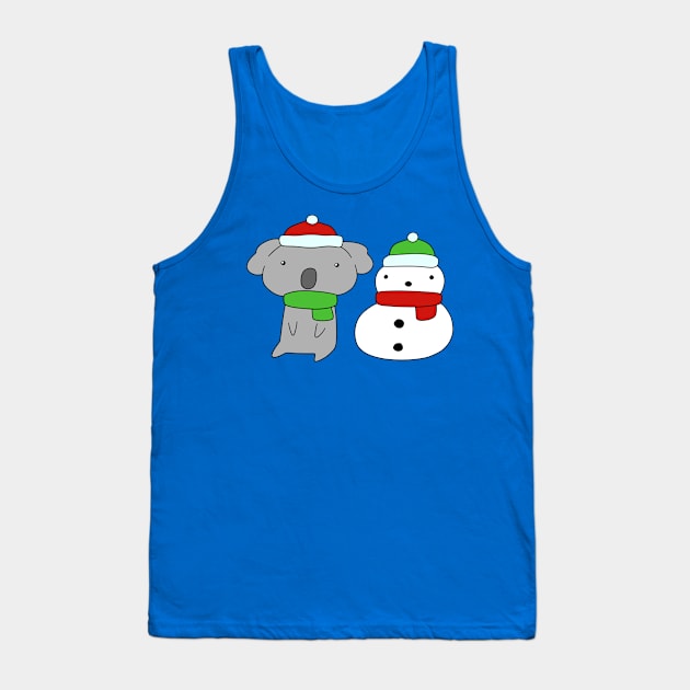 Koala and Snowman Tank Top by saradaboru